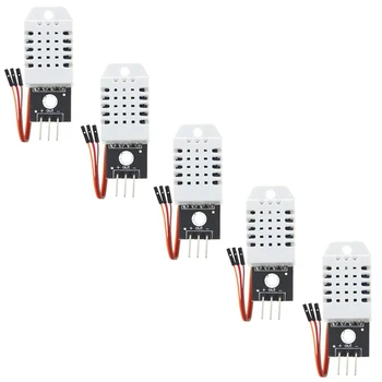 Датчик температуры и влажности Для Arduino, Для Raspberry Pi - Включая соединительный кабель, 5 штук Прост в использовании