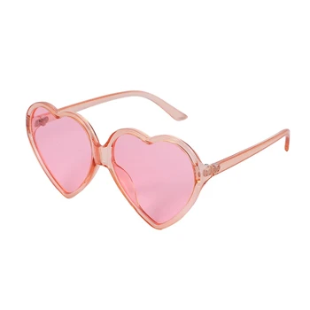 Винтажные очки 90-х, Модные Большие женские Солнцезащитные очки в форме сердца для девочек в стиле Ретро, Милые Очки для любви