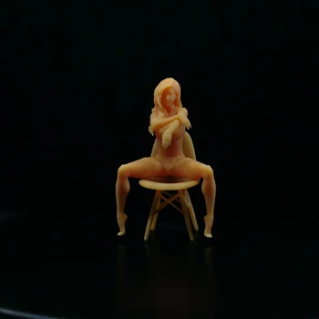 1/64 1/43 Масштабная модель из смолы Sexy Seat Girl, неокрашенная миниатюрная диорама, ручная роспись T414