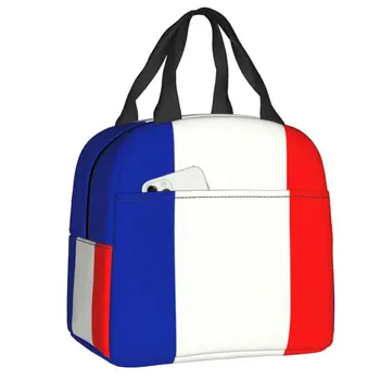 Французский Флаг, Франция, изолированная сумка для ланча для женщин, сменный кулер, термобокс для бенто для детей, школьников