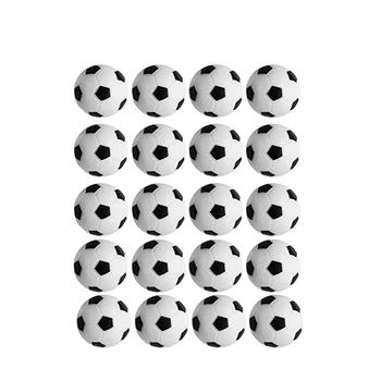 Настольный футбол, автомат для настольного футбола, пластиковые аксессуары, упаковка из 20 штук (черно-белый, 32 мм/ 1,26 дюйма)