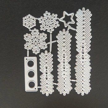 Металлические штампы для высечки в виде Рождественской елки Папка для тиснения в стиле скрапбукинга Подходит для резки бумаги Diy Craft Gift